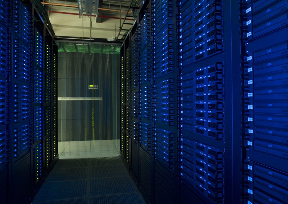 Server racks in a Tier-III data center